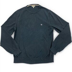 Burberry London Blue Cotton Long sleeve Sweater Men's XL Some Wash Fade